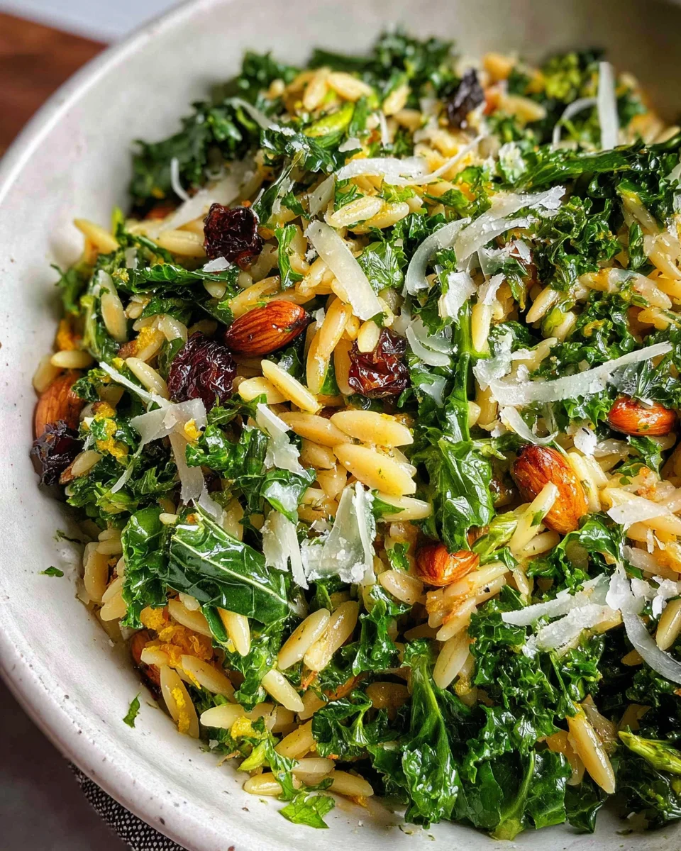 Orzo Kale Salad with Lemon Vinaigrette 24 Orzo