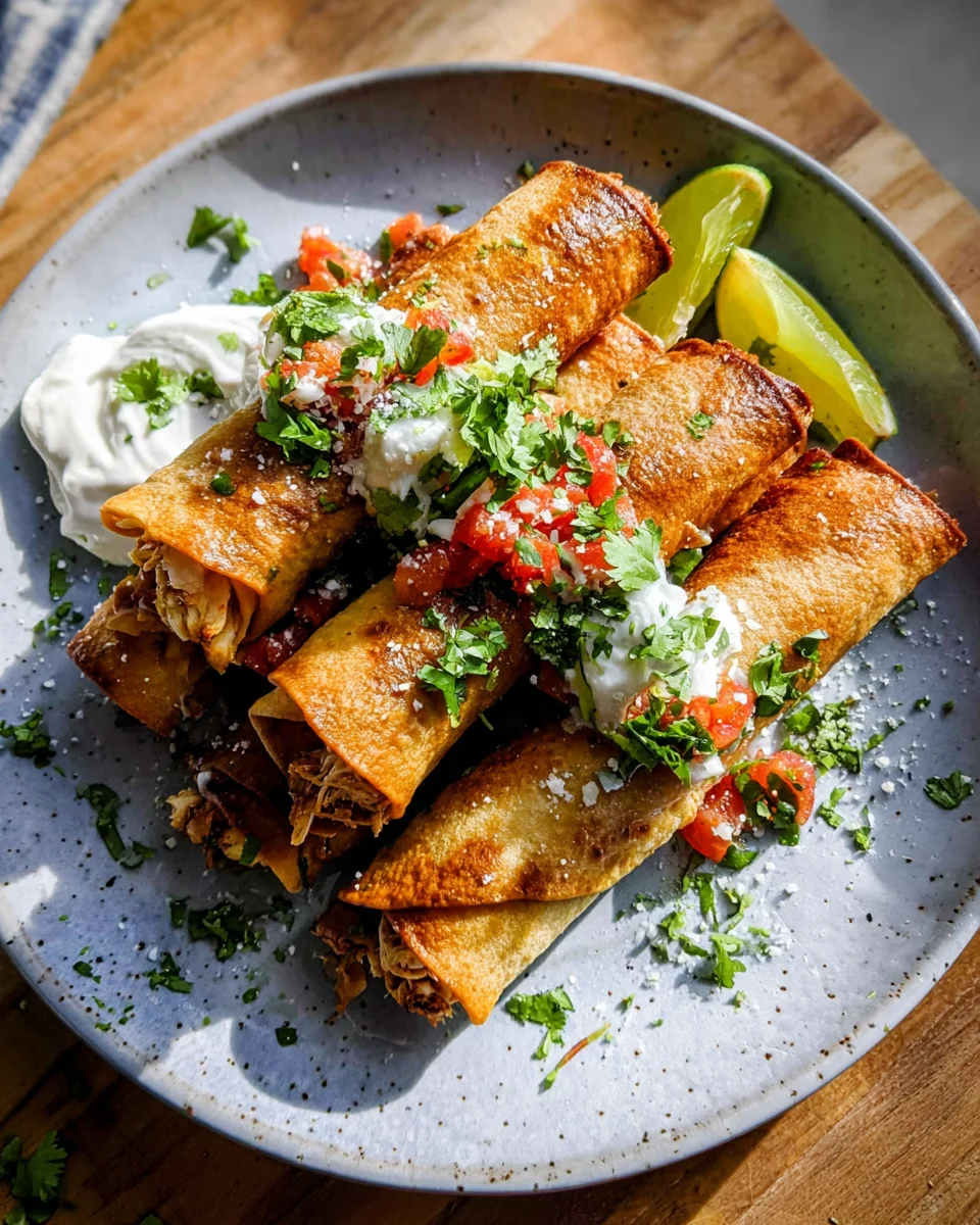 Oven Baked Chicken Taquitos Recipe