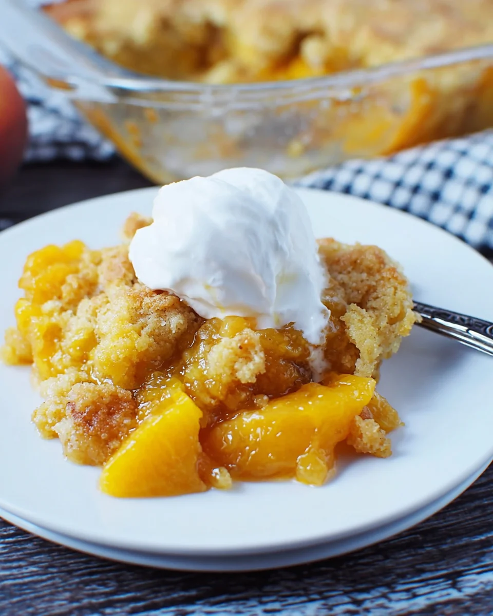 Peach Cobbler with Cake Mix