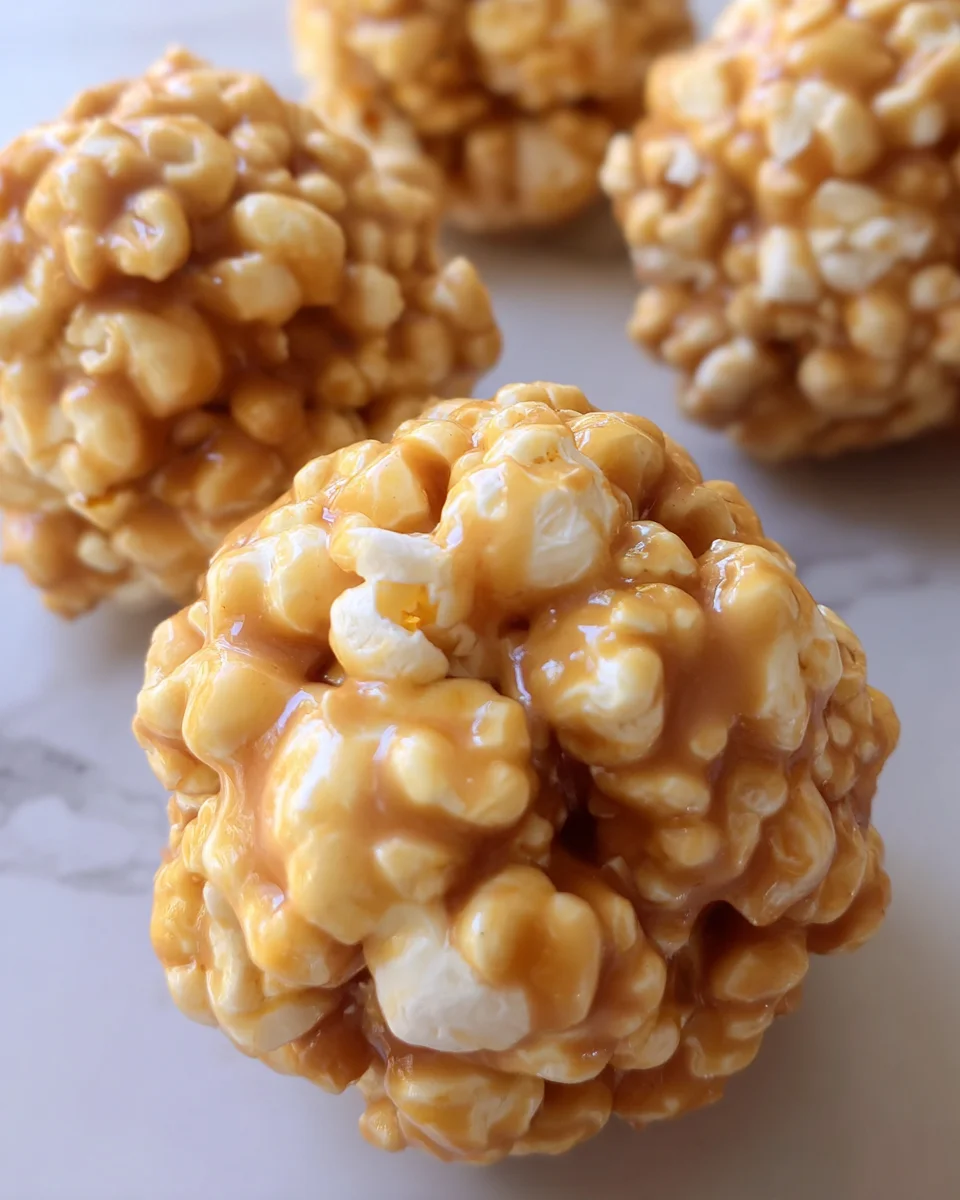 Peanut Butter Popcorn Balls