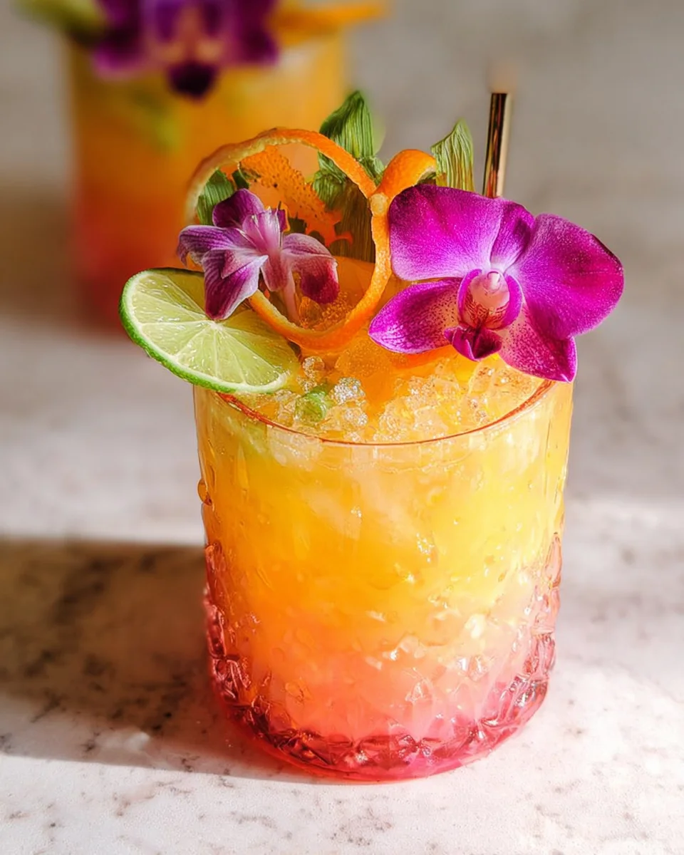 Pineapple Mango Rum Punch Recipe That is Almost too Pretty to Drink