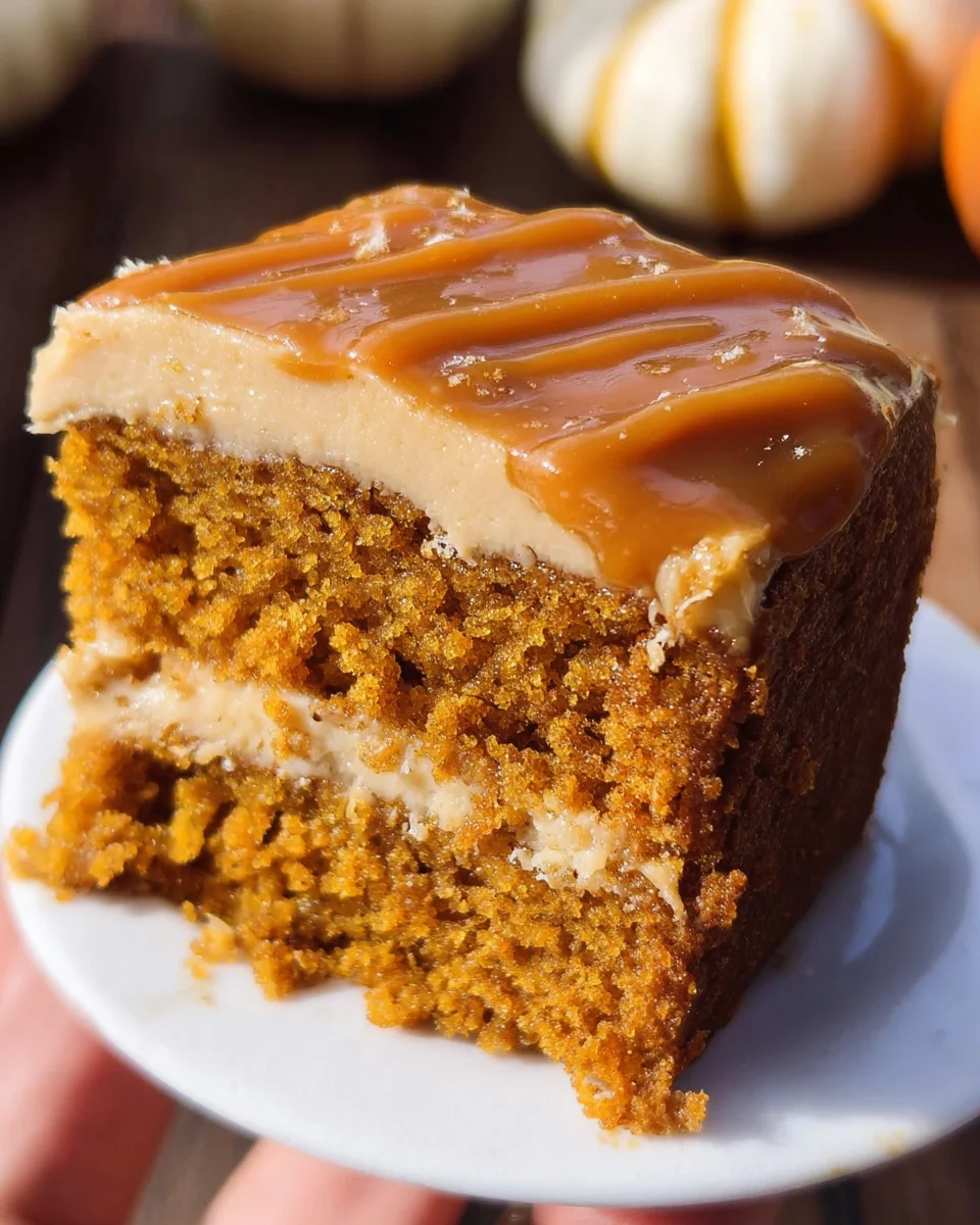 Pumpkin Cake with Caramel Cream Cheese Frosting 29 Pumpkin