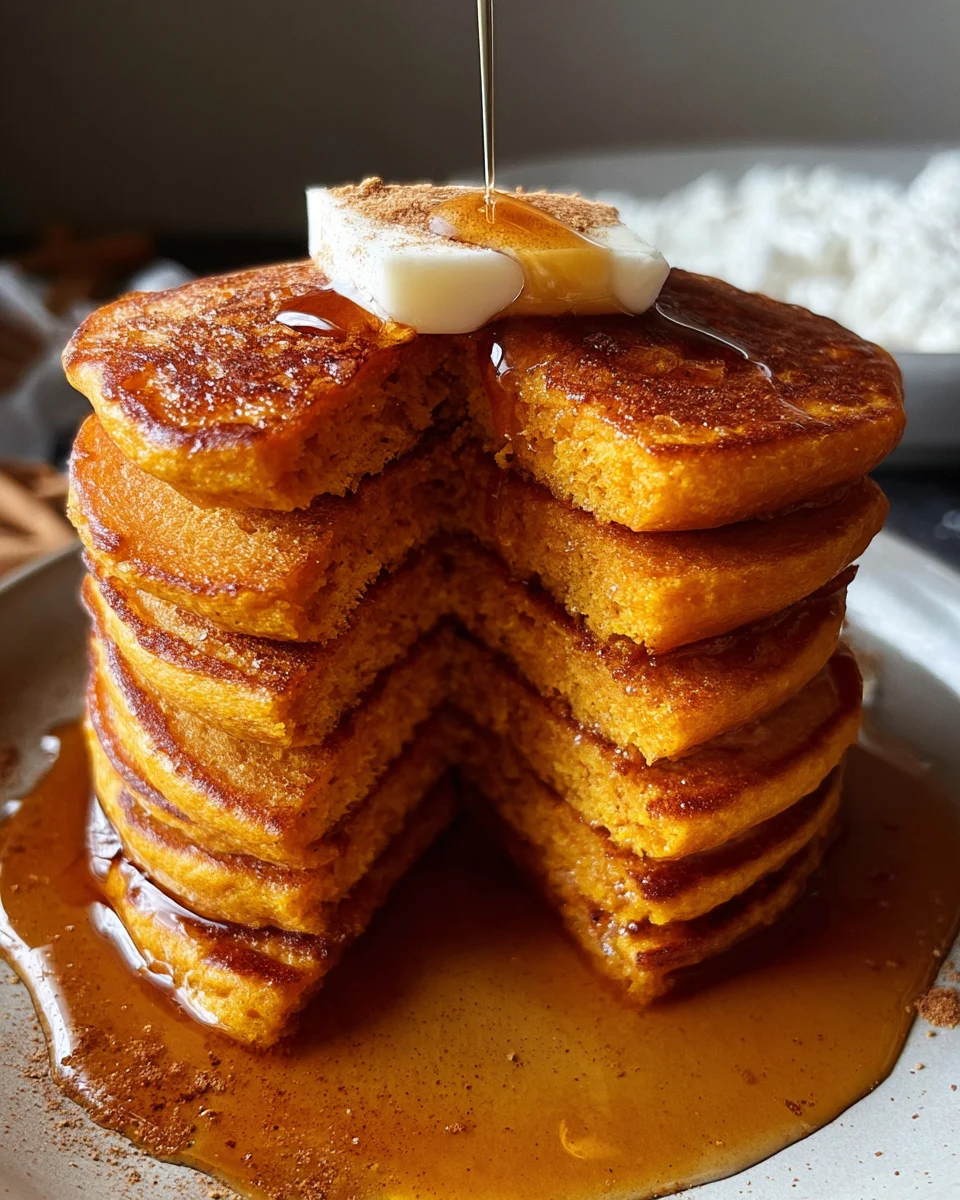 Pumpkin Cottage Cheese Pancakes