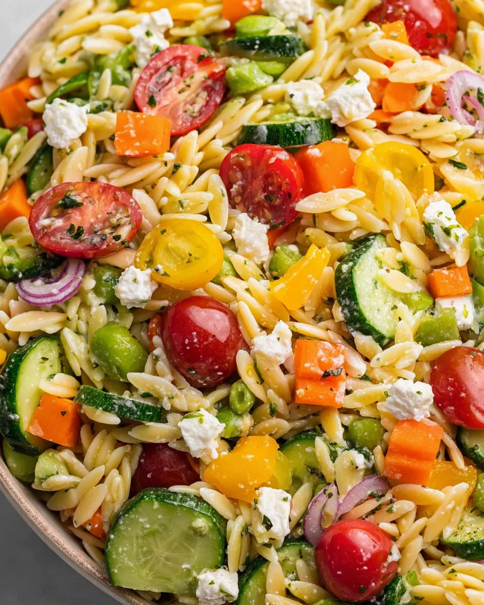Rainbow Orzo Salad