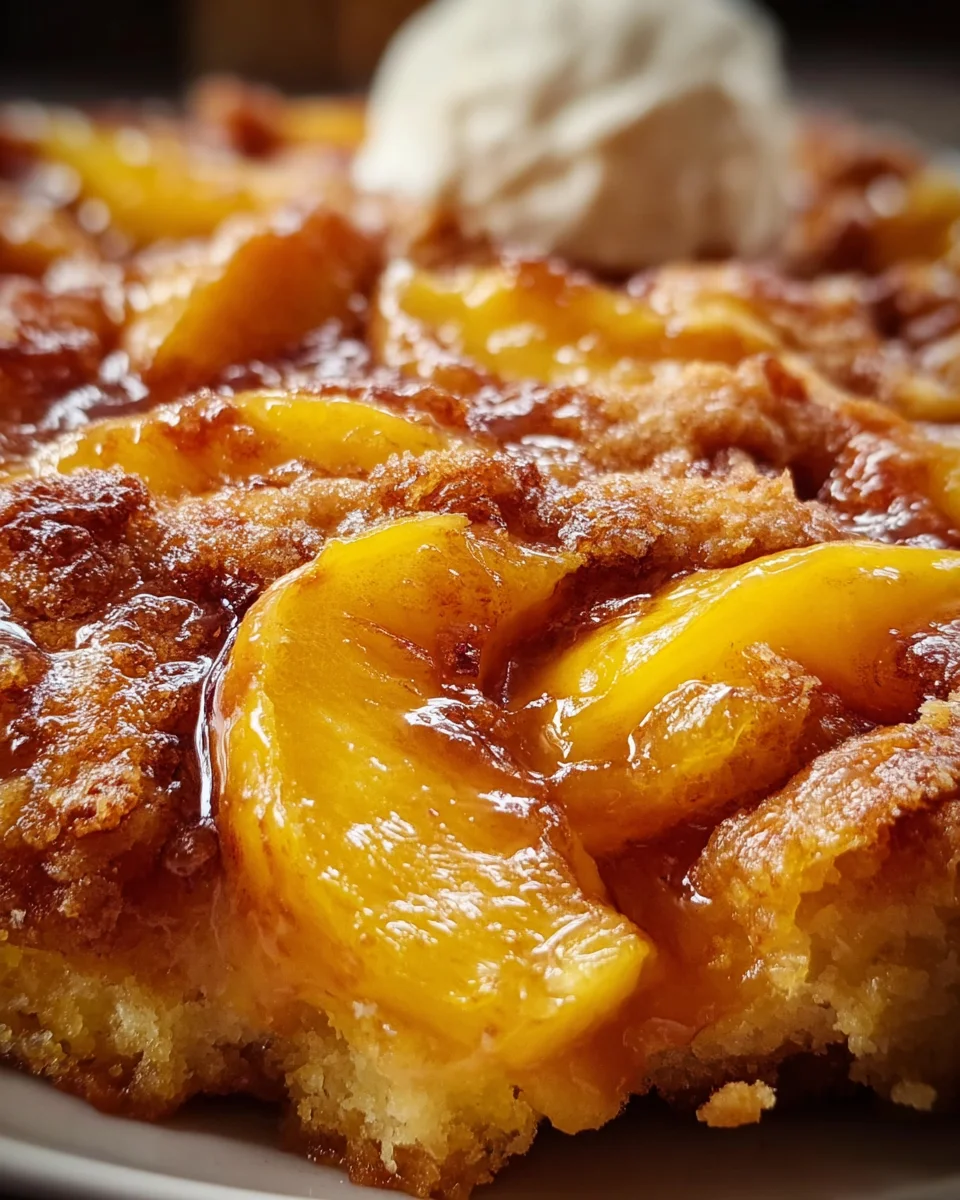 Ridiculously Easy Peach Cobbler