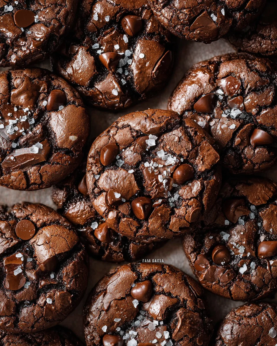 Salted Brownie Cookies 22 Salted