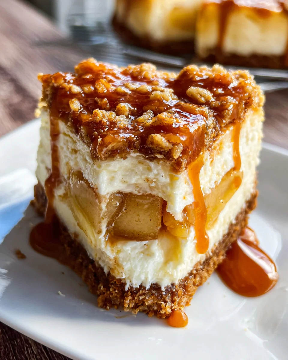 Salted Caramel Apple Pie Cheesecake