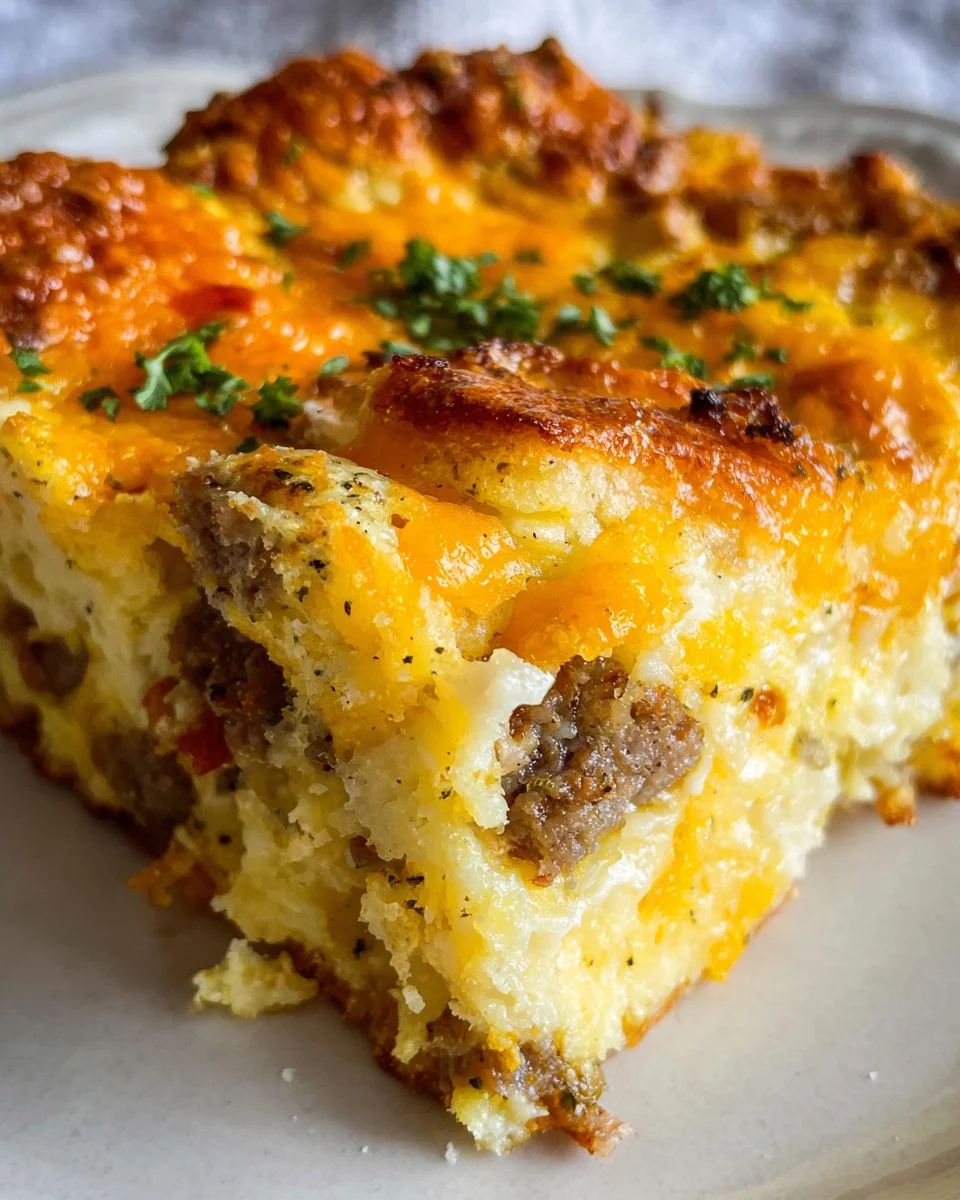 Savory Breakfast Sausage and Cheese Casserole Recipe