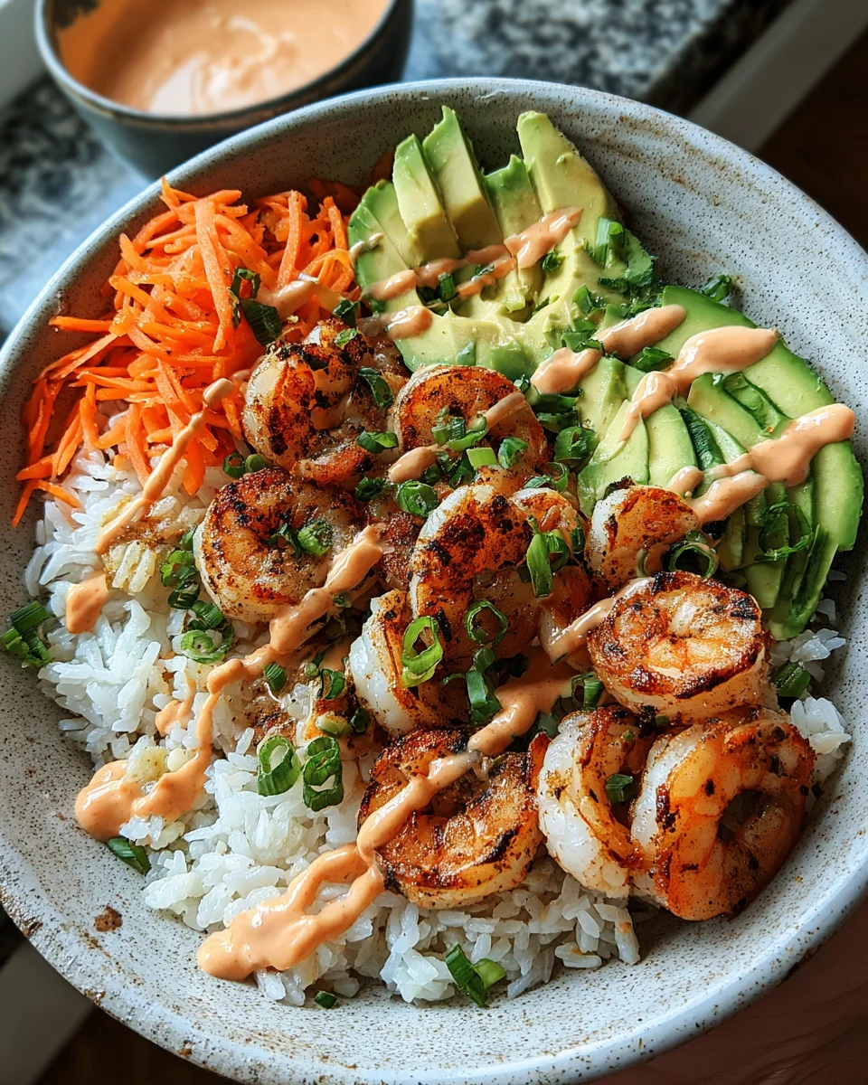 Shrimp Rice Bowls with Spicy Mayo