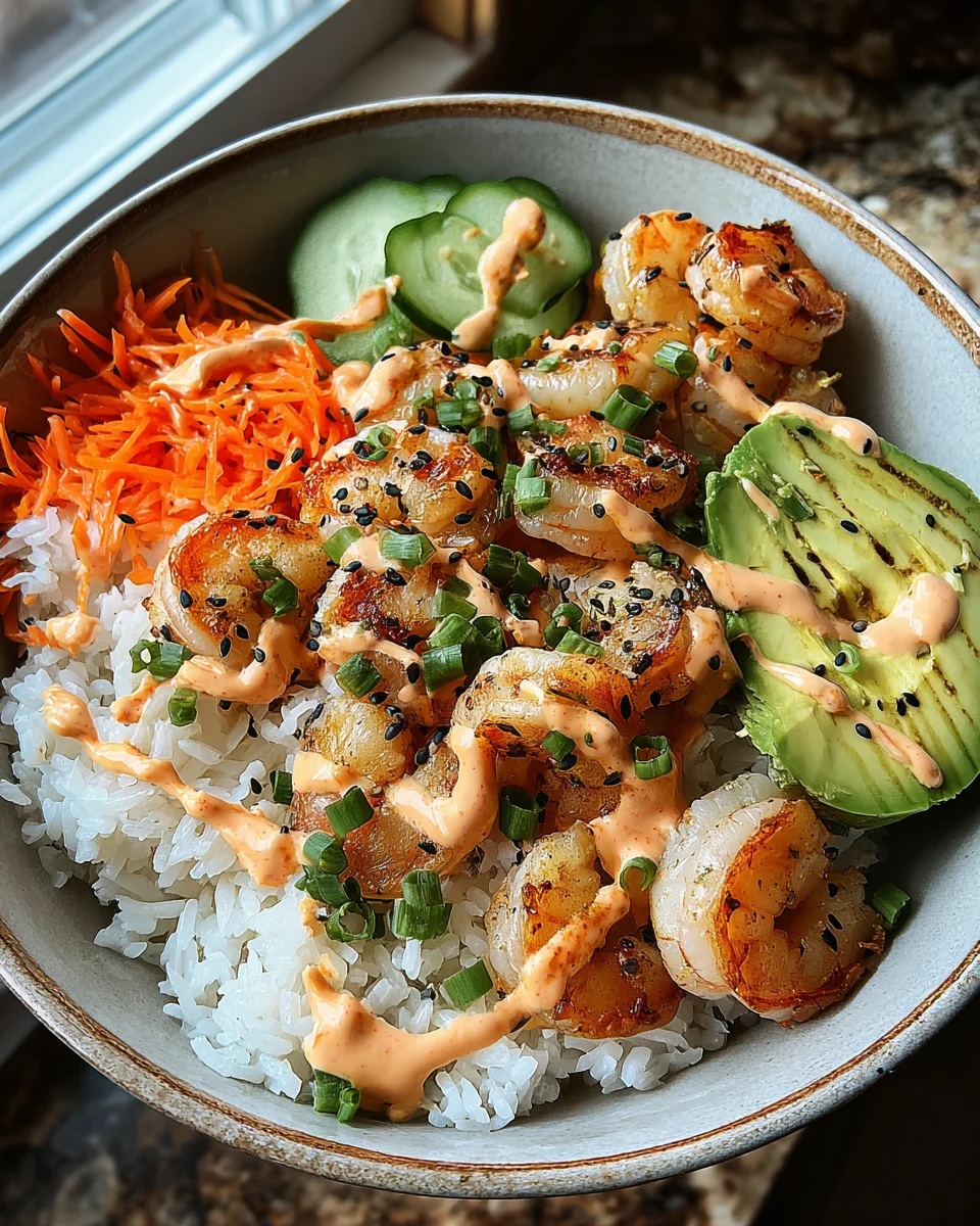 Shrimp Rice Bowls with Spicy Mayo 18 Shrimp