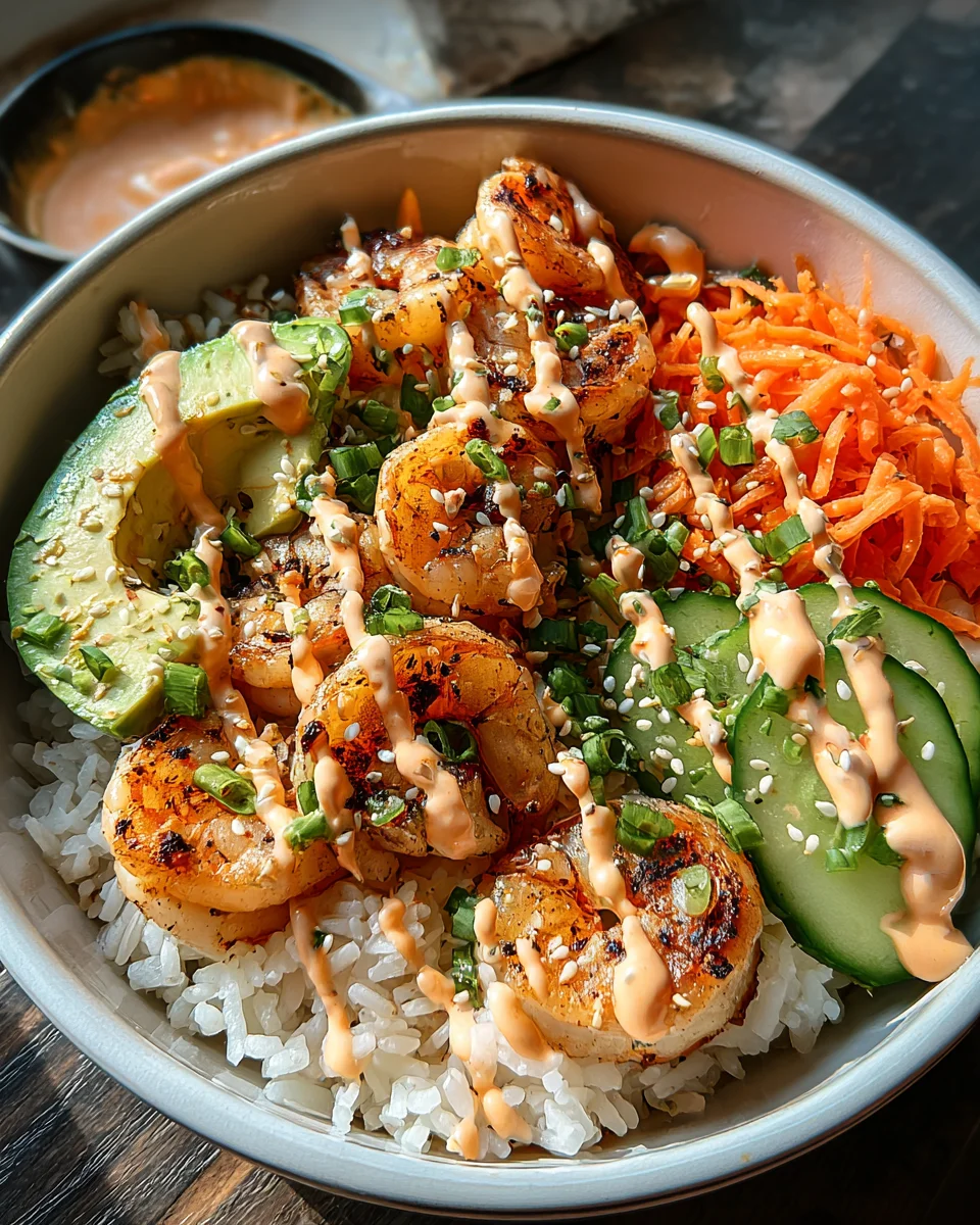 Shrimp Rice Bowls with Spicy Mayo 19 Shrimp