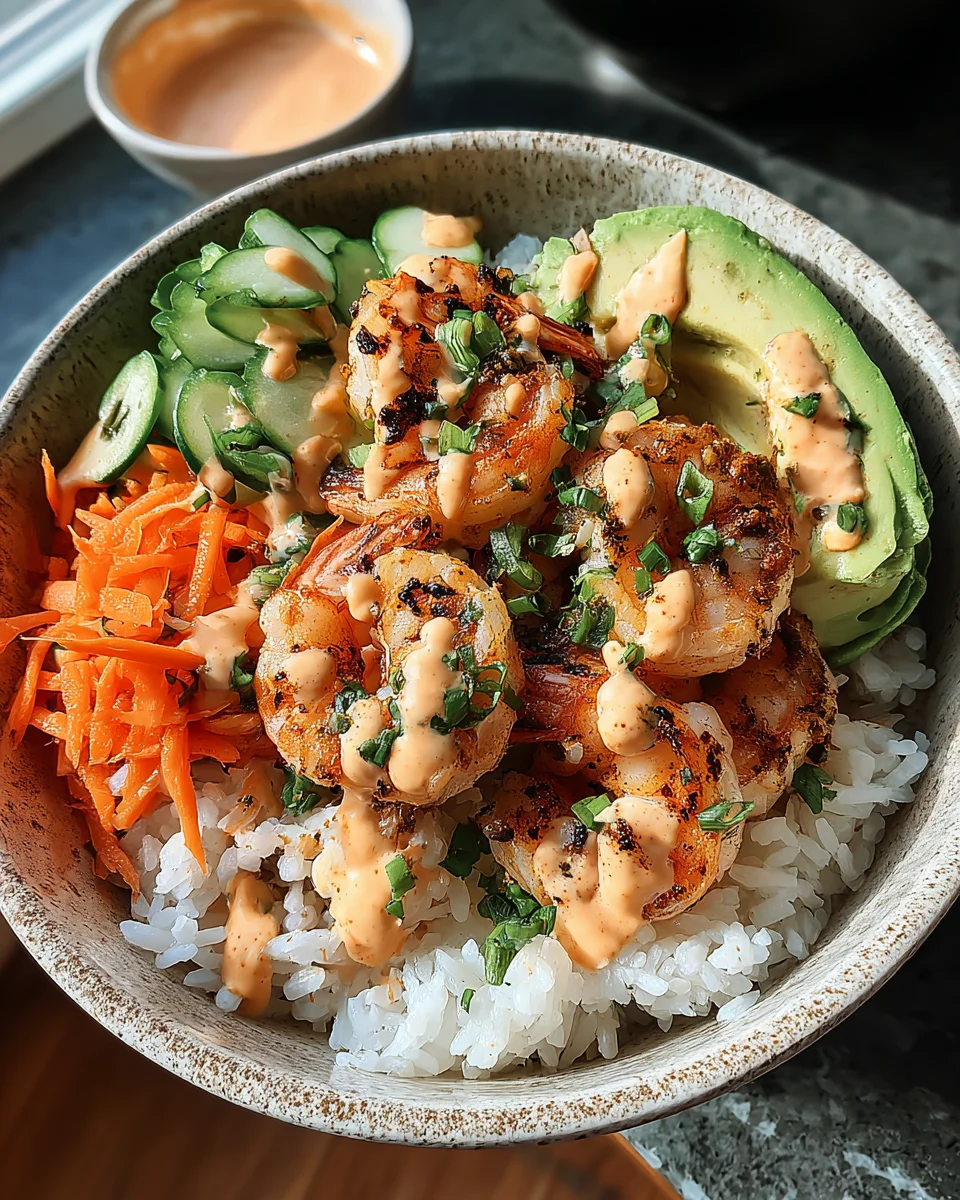 Shrimp Rice Bowls with Spicy Mayo 19 Shrimp