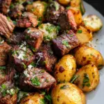 Slow Cooker Garlic Butter Beef Bites & Potatoes