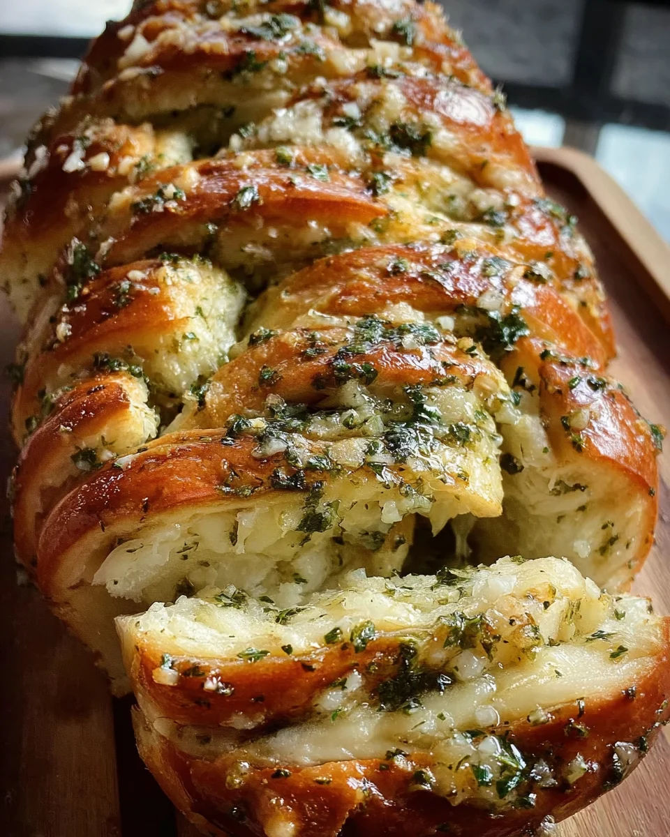 Sourdough Discard Garlic Pull Apart Bread