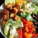 Spicy Baked Tofu Burrito Bowl