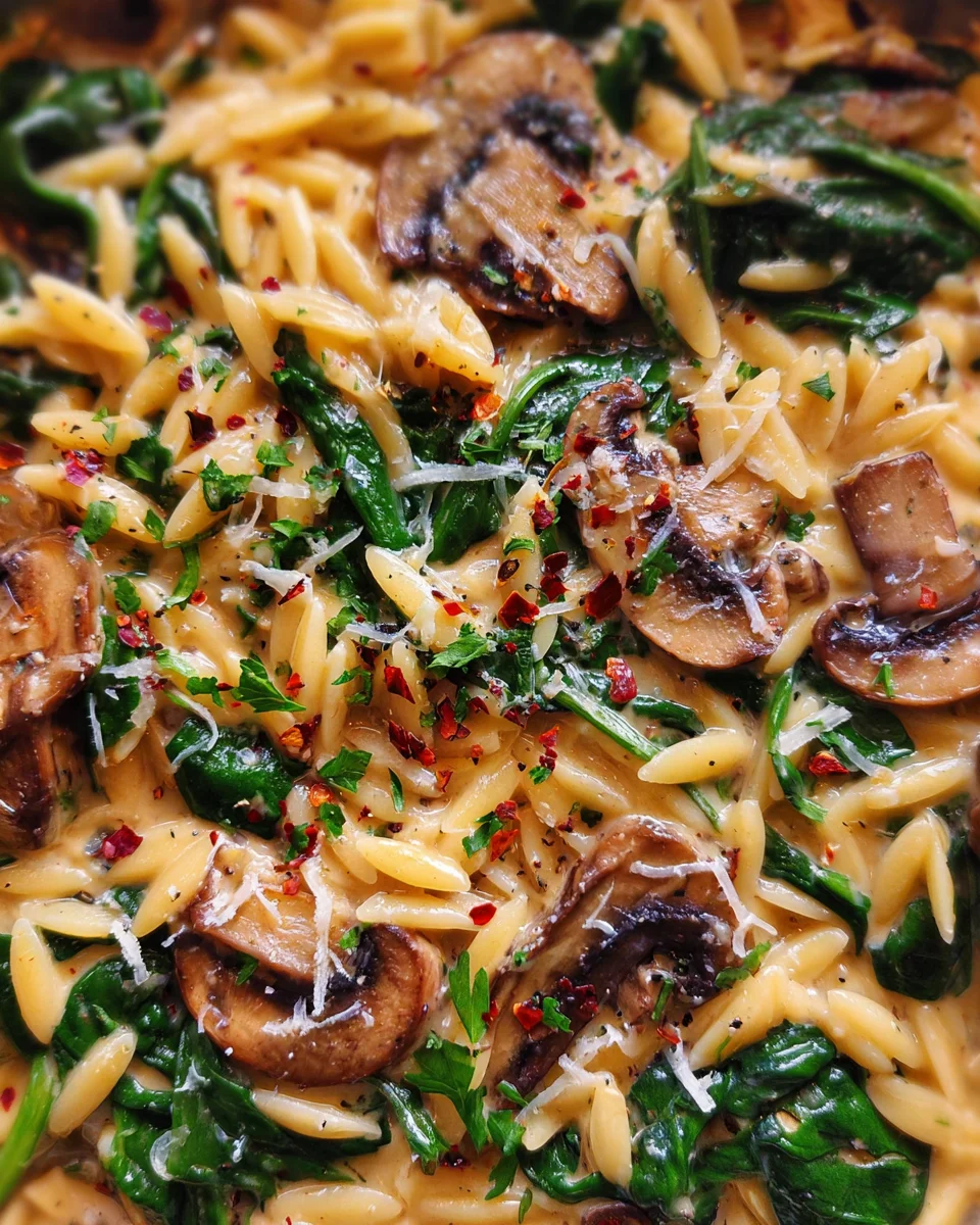 Spinach Mushroom Orzo 22 Spinach