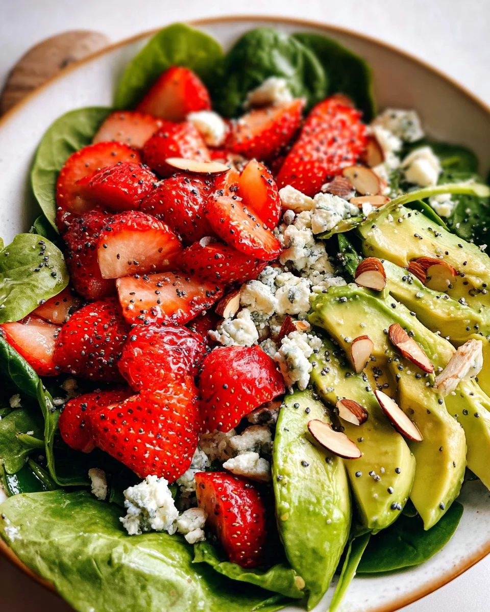 Strawberry Avocado Spinach Salad with Poppyseed Dressing 21 Strawberry