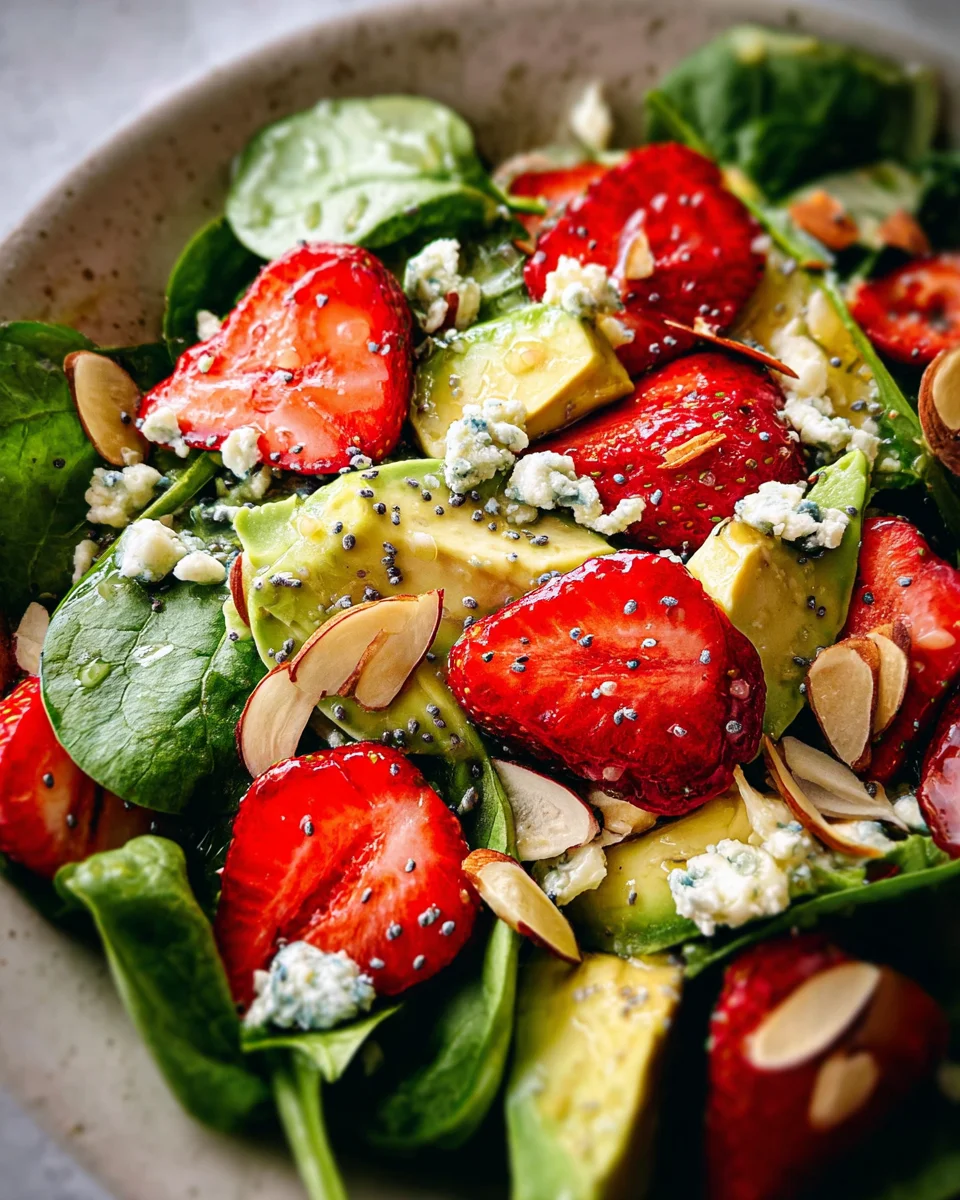 Strawberry Avocado Spinach Salad with Poppyseed Dressing 22 Strawberry