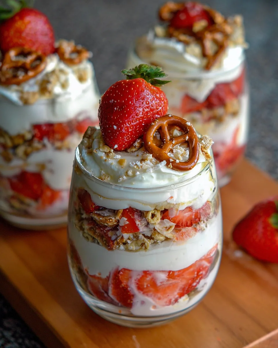 Strawberry Pretzel Salad Parfaits