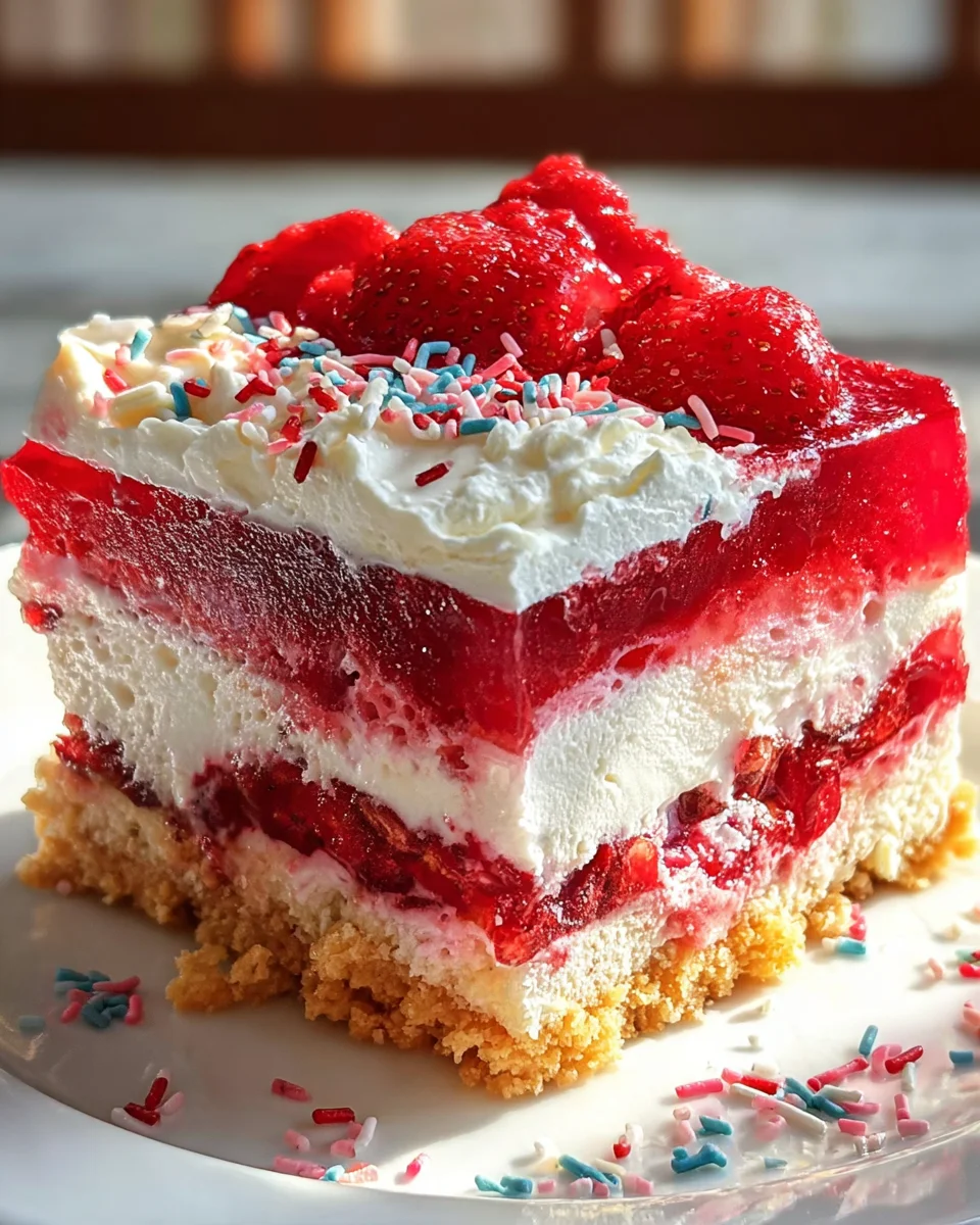 Summer Berry Jello Lasagna