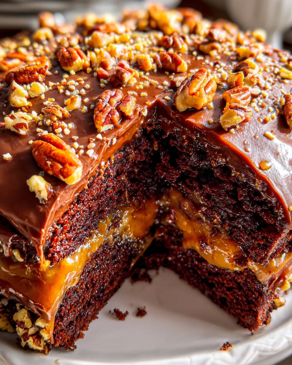 Turtle Caramel Cake