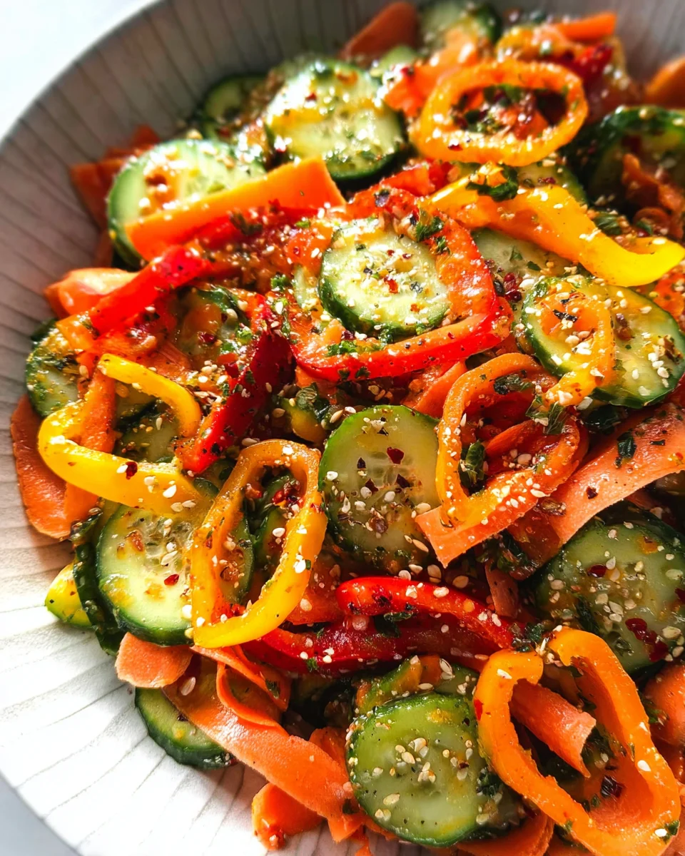 Viral Cucumber Pepper Salad