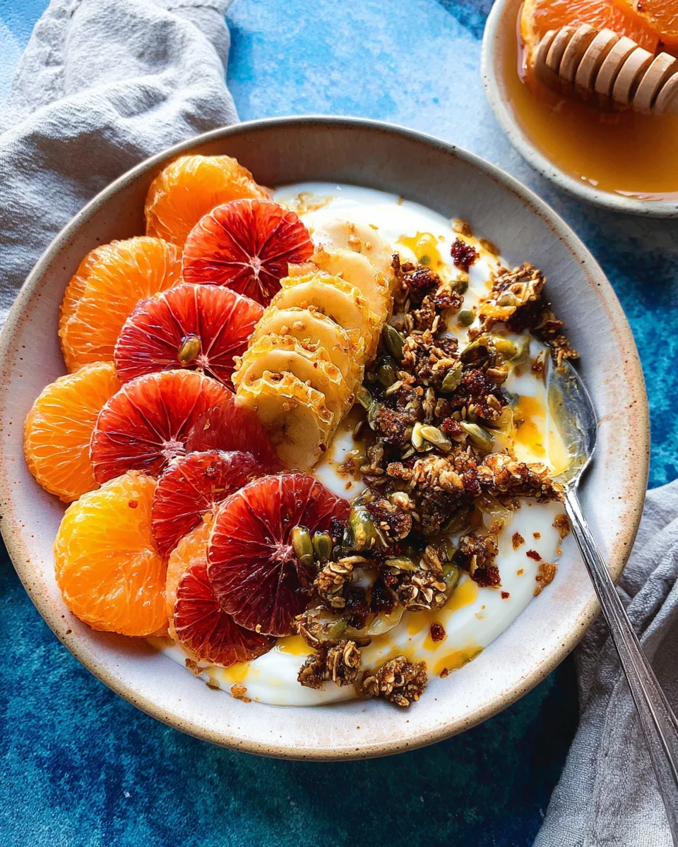 Winter Citrus Ricotta Breakfast Bowl with Honeycomb